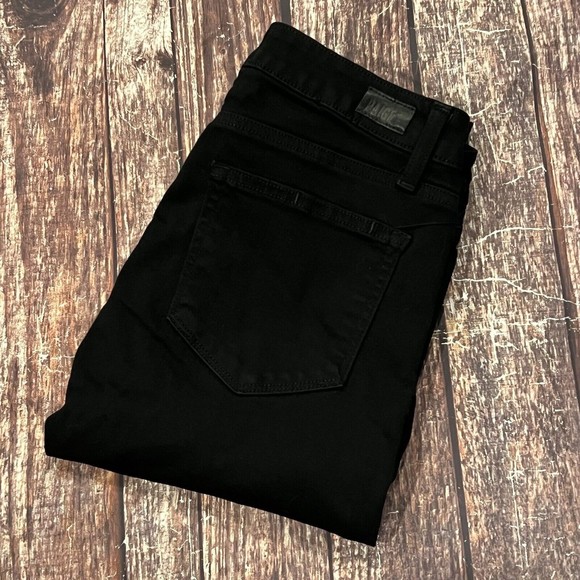 Paige Women Verdugo Ultra Skinny Black Wash Stretch Denim Jean Size 27 (26X27.5) - Picture 8 of 16